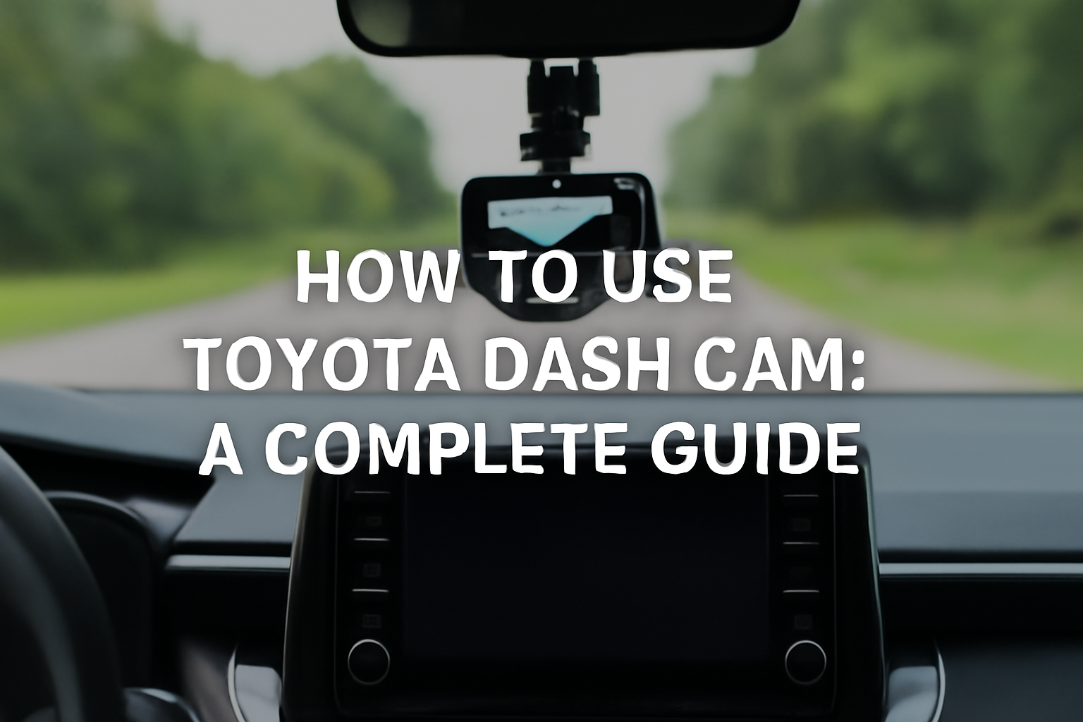 'How to Use Toyota Dash Cam A Complete Guide